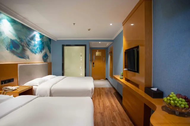 غرفة سوبيريور بسريرين منفصلين وسريرين كينج، GreenTree Inn Jiangyin Zhouzhuang Shiji Avenue Business Hotel 3/3