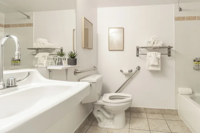 Suite, Queen Bed, Sofa, Kitchen, Hotel Saint Laurent Montreal 7/10