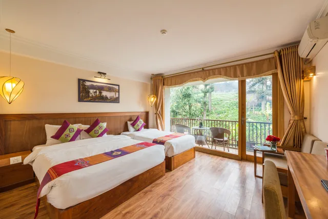 غرفة ديلوكس بشرفة، Sapa Panorama Hotel 7/10