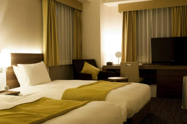 غرفة ركنية بسريرين منفصلين للمدخنين، Hotel Sunroute Kumagaya Station 1/1