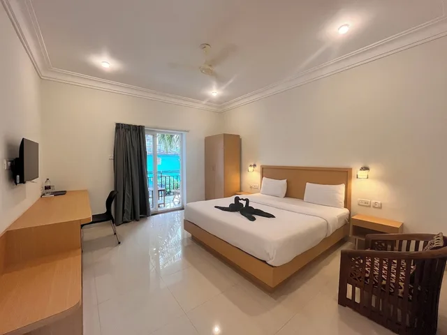 غرفة سوبيريور بسرير كينج بشرفة، Morjim Sunset Guesthouse 10/10