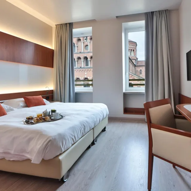 غرفة بسرير مزدوج أو سريرين منفصلين، Best Western Hotel Madison 4/10