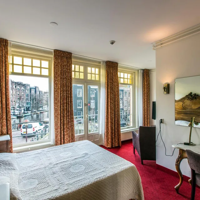 غرفة مزدوجة بإطلالة على القناة، Amsterdam Wiechmann Hotel 2/10