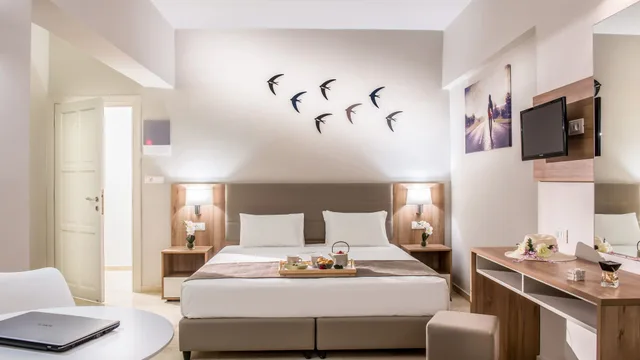 غرفة رباعية بسرير مزدوج وسريرين منفصلين، Marianthi Apartments 3/10