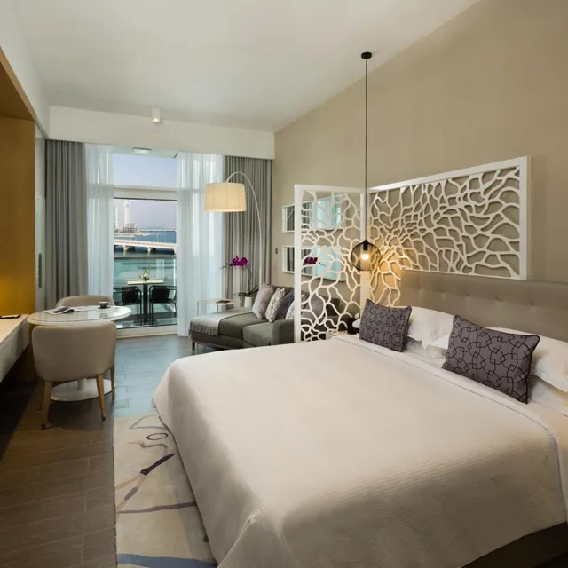 استوديو بإطلالة على البحر بشرفة، Beach Rotana Residences 1/7