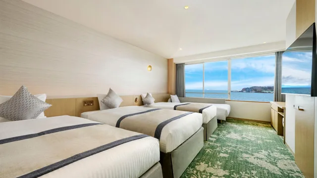 غرفة ديلوكس رباعية بإطلالة على البحيرة، Kamenoi Hotel Hikone (Ex Kanponoyado) 1/1