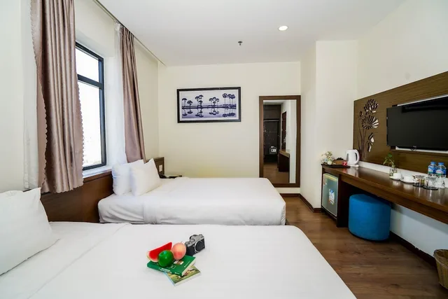 غرفة ديلوكس بسرير مزدوج وسرير فردي، Central Hotel & Spa 2/7
