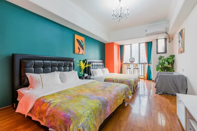 غرفة فاخرة بسريرين كوين، Lavender Apartment -Wanda Branch 1/2