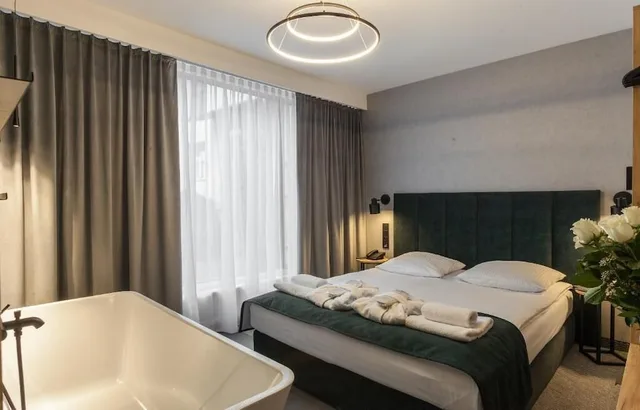 شقة بريميوم بسرير كوين مع أريكة، Hotel Alexander 1/3