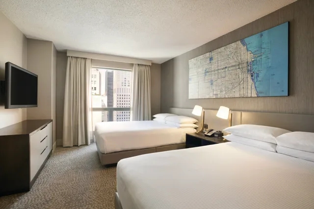1 Bedroom, Superior, Suite, 2 Double Beds, Hilton Chicago Magnificent Mile Suites 2/3