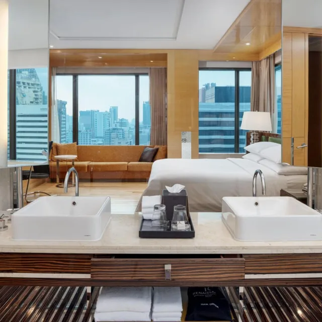 جناح استوديو بسرير كينج بغرفة نوم واحدة، Renaissance Bangkok Ratchaprasong Hotel 9/10