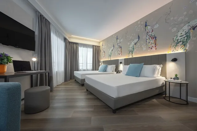 غرفة عائلية بسريرين كوين، iH Hotels Milano Centrale 2/8