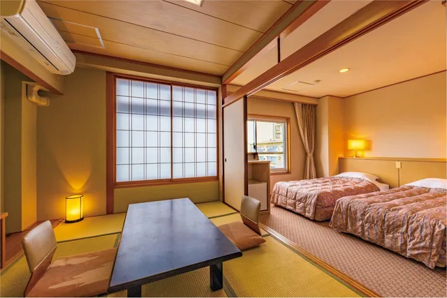 Japanese Western, Twin Beds, 4 Futon Beds, Kaike Grand Hotel Tensui 1/1