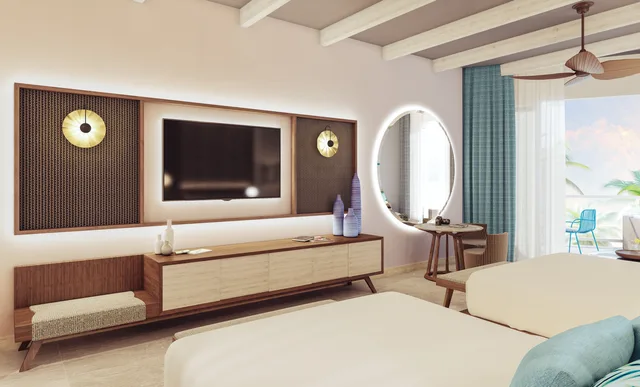 جناح جونيور بسرير مزدوج بإطلالة جزئية على البحر، Dreams Macao Beach Punta Cana 2/3