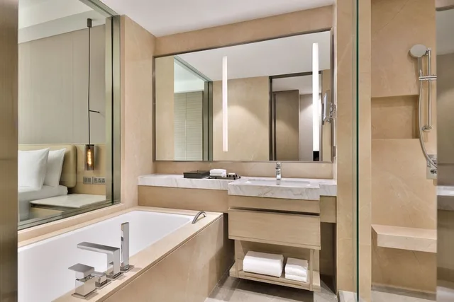 غرفة بريميير بسرير كينج بإطلالة على المدينة، Navi Mumbai Marriott Hotel 9/10