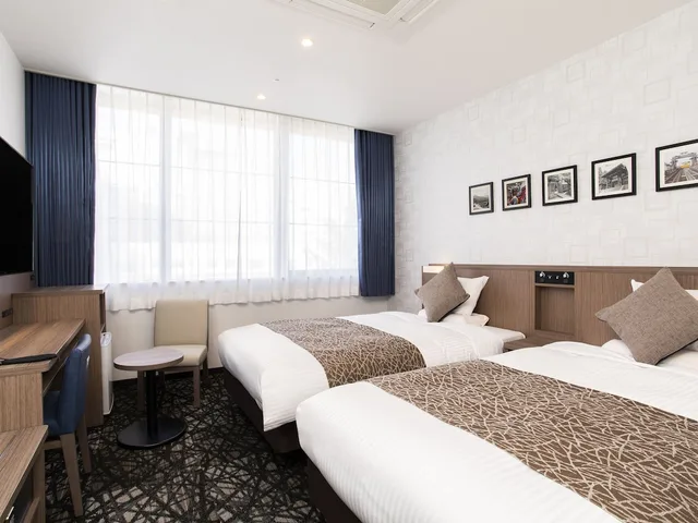 غرفة كومفورت بسريرين منفصلين، Hotel Mystays Aomori Station 1/2