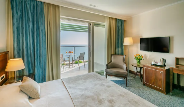 غرفة كلاسيكية بسرير مزدوج بإطلالة على البحر بشرفة، Hotel More Dubrovnik - Adults Only 7/10