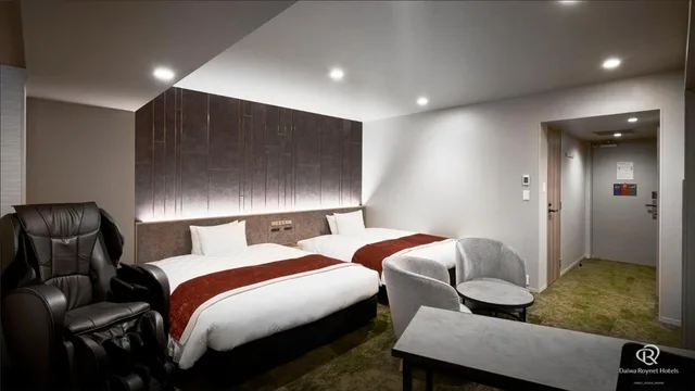 غرفة تنفيذية بسريرين منفصلين، Daiwa Roynet Hotel Kagoshima Tenmonkan PREMIER - former Daiwa Roynet Hotel Kagoshima Tenmonkan 9/10