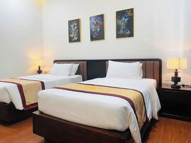 غرفة بريميير بسريرين منفصلين بإطلالة على الحديقة، Huong Giang Hotel 10/10