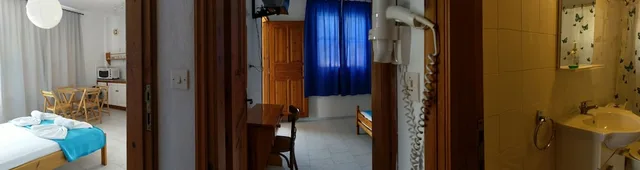 استوديو ثلاثي بثلاثة أسرّة بإطلالة على البحر، Azalea View Skiathos Studios 8/8