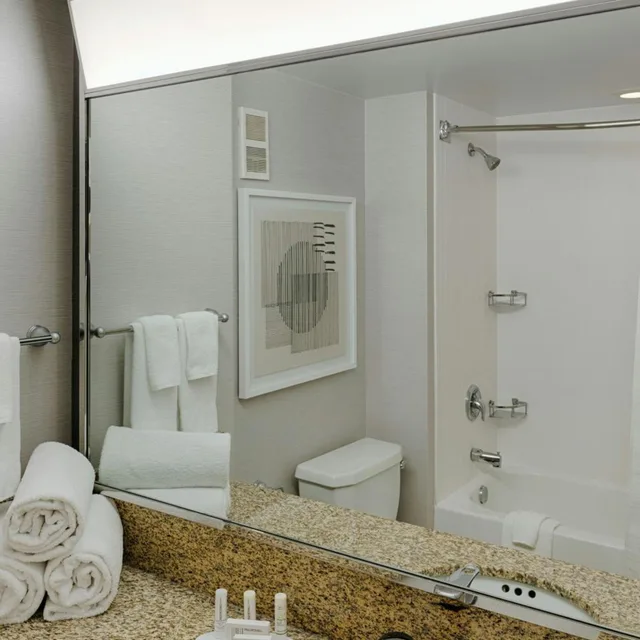 جناح بسرير كينج بغرفة نوم واحدة مع أريكة بحوض استحمام لذوي الإعاقة، Courtyard By Marriott Springfield Downtown 4/8