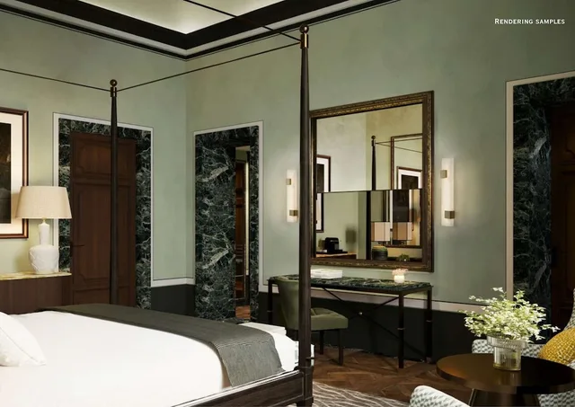 شقة فاخرة بسرير كينج بإطلالة على المدينة مع أريكة، PALAZZO RUSPOLI 4/5
