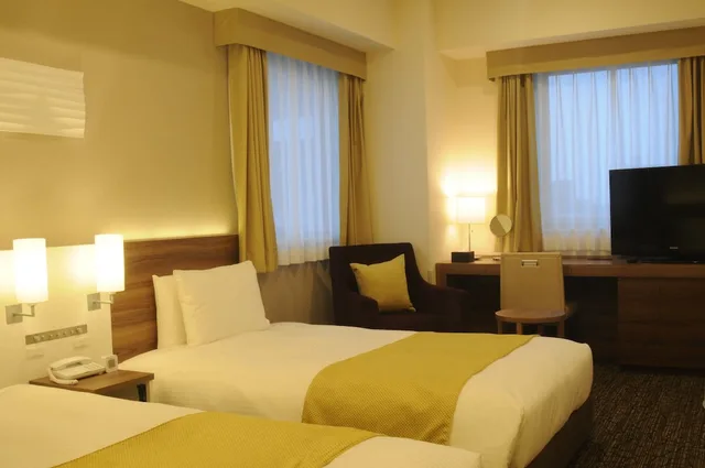 غرفة بسريرين منفصلين، Hotel Sunroute Kumagaya Station 1/1