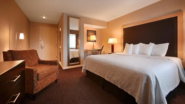 غرفة قياسية بسرير كينج بإطلالة على النهر بشرفة، Best Western River Terrace 1/7
