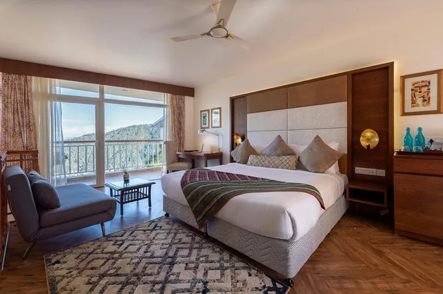 غرفة بشرفة بإطلالة، JuSTa Luxe Mukteshwar Retreat and Spa Mukteshwar 1/1