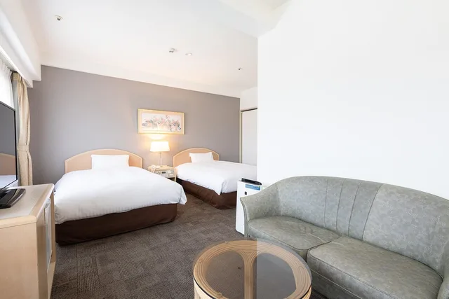 غرفة ديلوكس بسريرين منفصلين مع أريكة، Tottori Washington Hotel Plaza 2/2