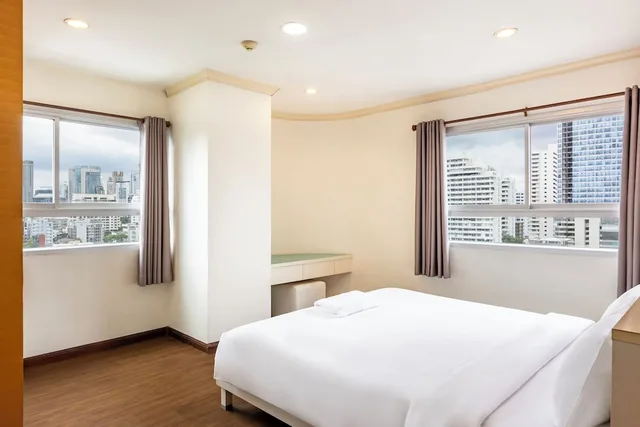 شقة عائلية بسريرين كينج بإطلالة على المدينة بغرفتي نوم، Teja Hotel Bangkok at Nana 2/4