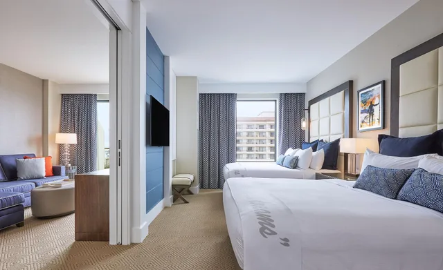 Suite, 2 Queen Beds, Ocean View, Dolphin Tower, The Waterfront Beach Resort, a Hilton Hotel 1/1
