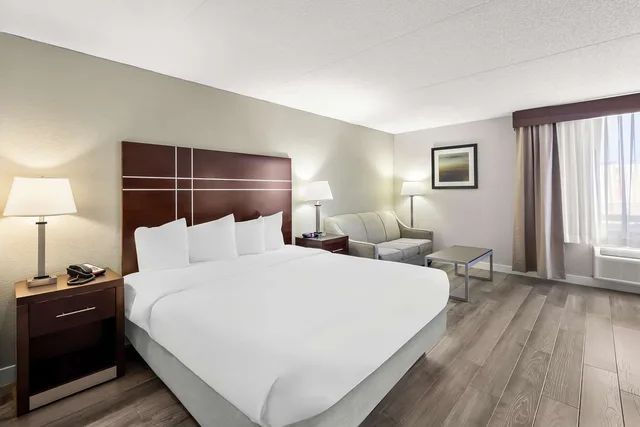 غرفة بسرير كينج مع أريكة يُسمح فيها بالحيوانات الأليفة، Best Western Luxbury Inn Fort Wayne 1/4