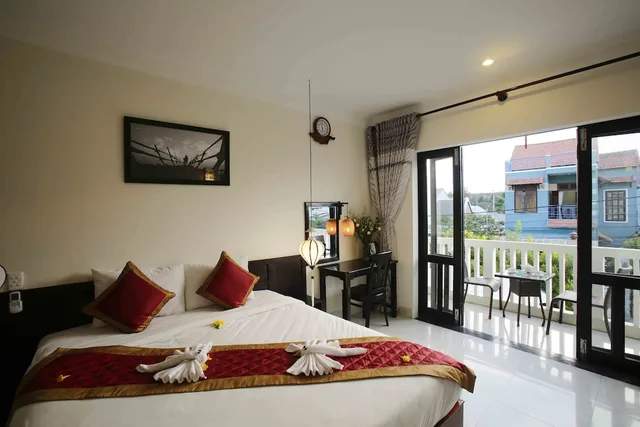 غرفة عائلية بسريرين كوين بإطلالة على الحديقة، Phuc Thao Villa 2/3