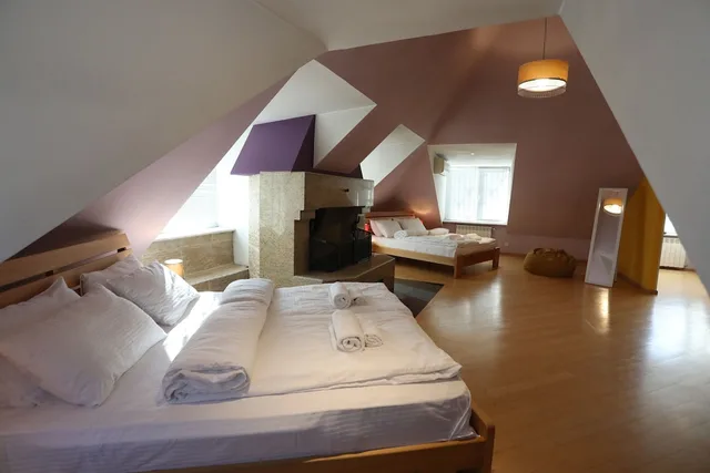 لوفت عائلي بسريرين كوين بإطلالة على المدينة بغرفتي نوم مع أريكة، David's Apartment 2/6