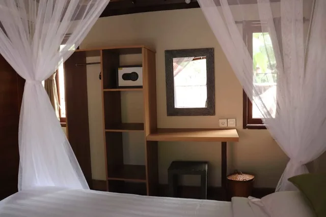 غرفة ديلوكس بسرير كوين بإطلالة على المسبح بغرفة نوم واحدة بمسبح خاص، Darsan Lembongan Boutique Cottage 5/7