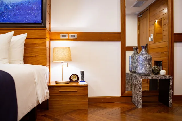 جناح عائلي بسرير كينج وسرير فردي بإطلالة على المدينة بشرفة بغرفتي نوم، Haibay Hotel 9/10