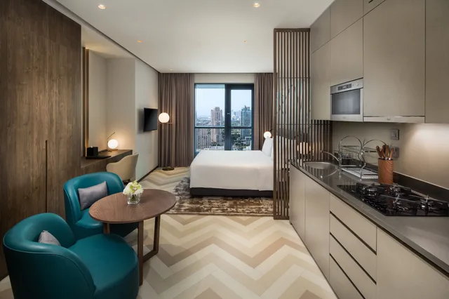 استوديو ديلوكس بسرير كينج، Millennium Place Barsha Heights Apartments 6/8