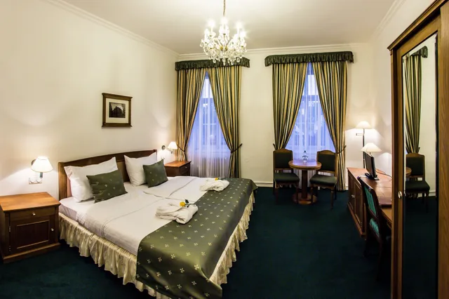 غرفة قياسية بسرير كينج بإطلالة على المدينة، Hotel Dvorak 1/5