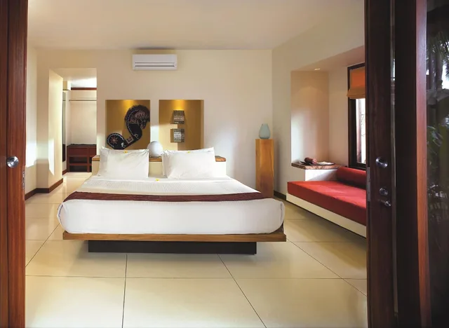 غرفة بإطلالة جزئية على البحر، Qunci Villas Resort 1/2