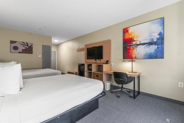 غرفة بسريرين كوين يُسمح فيها بالحيوانات الأليفة، Americas Best Value Inn & Suites Livingston 7/10