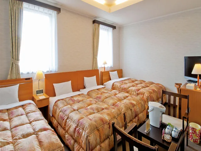 غرفة عائلية بسريرين منفصلين وأسرّة بطابقين، Hotel New Ohte 2/2