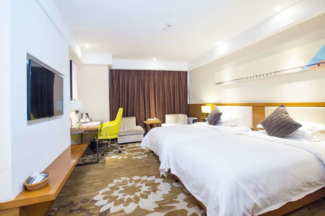 غرفة بسريرين منفصلين، Ramada Encore by Wyndham Wuhan 6/10