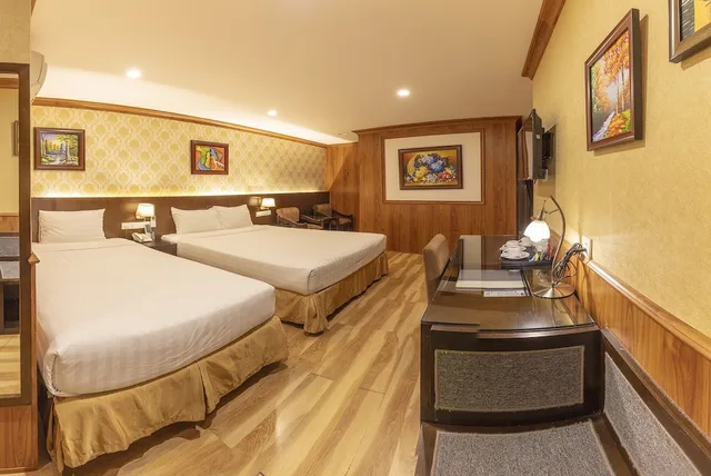 غرفة ديلوكس بسريرين منفصلين بغرفة نوم واحدة، Kings Hotel Dalat 3/4
