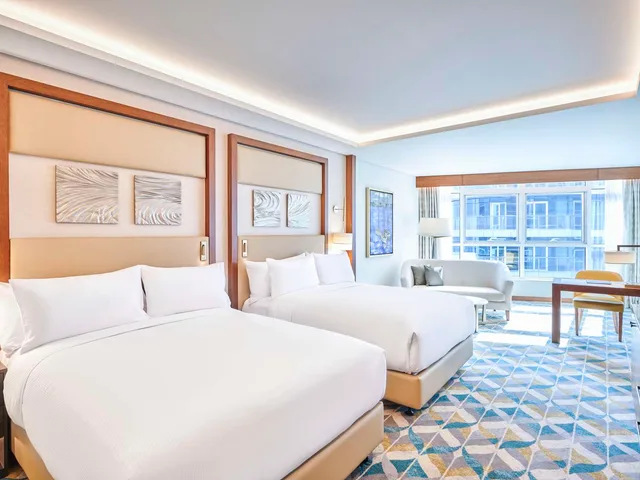 Premium, 2 Queen Beds, Partial River View، Hilton Cairo Nile Maadi 1/2