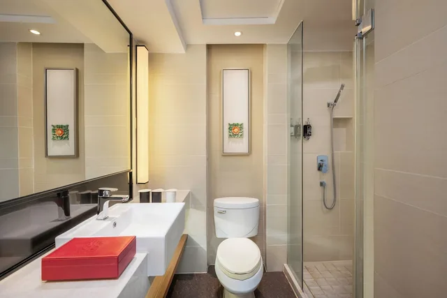 غرفة كومفورت بسريرين منفصلين بإطلالة على المدينة، SSAW Boutique Hotel Sanya (Da Dong Hai Branch) 2/2