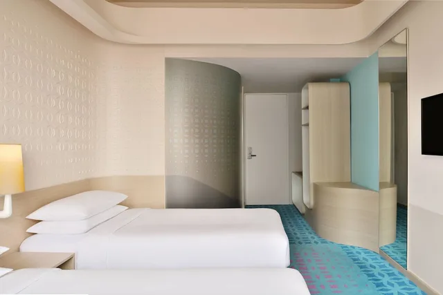 غرفة ديلوكس بسريرين منفصلين بإطلالة على المدينة، Fairfield By Marriott Hyderabad Gachibowli 1/6
