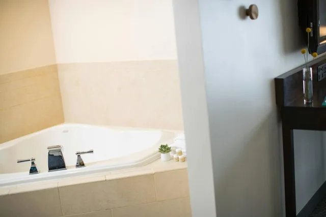 Spa, Guest Room, King Bed, Jetted Tub، Renaissance Raleigh North Hills Hotel 2/3