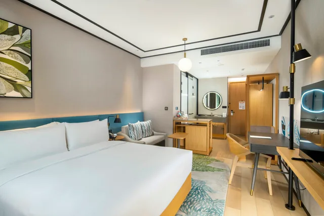غرفة بسرير كينج بإطلالة على المدينة، Hilton Garden Inn Guizhou Maotai Town 5/8