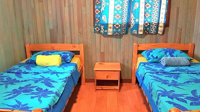 غرفة قياسية بسريرين منفصلين، Moorea Surf Bed And Breakfast Hostel 2/2